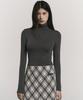 Nigaennikol [Essential] Slim Turtleneck Top_Charcoal