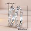 Simple Silver Color Twisted Hoop Earrings for Women Fashion Friends Party Daily Use Gifts