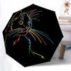 1pc Neon Cat Ar Automatic Open/close, All-Season Portable Folding Umbrella for Friends, Travel, Everyday Yy250812226
