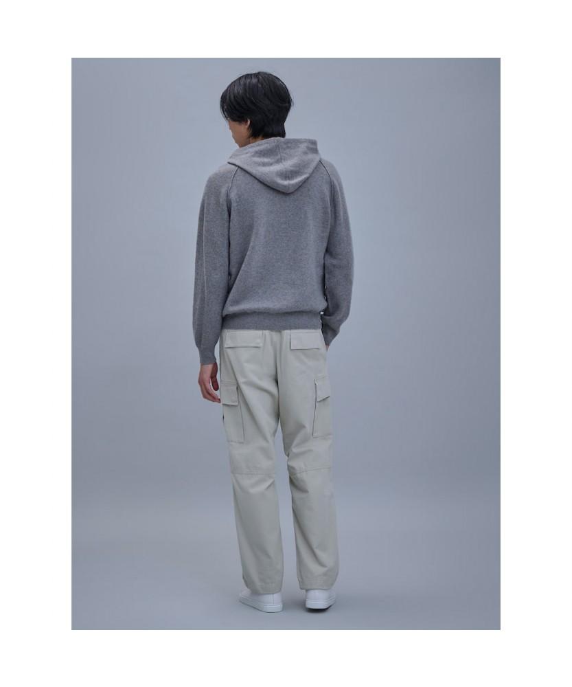 SHIFT.G Wool Texture Hoodie Sweater Gray