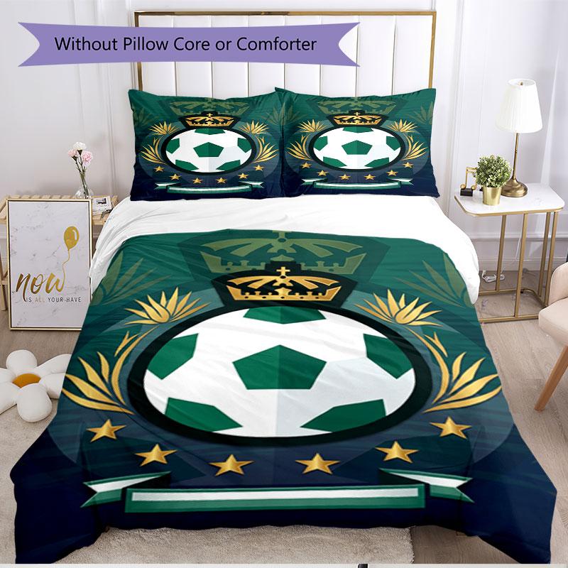 3pcs Duvet Cover Set (1*Duvet Cover + 2*Pillowcase, Without Core), Club Santos Laguna Print Soft All‑Season Bedding Set, Home Bedroom Decor Gift