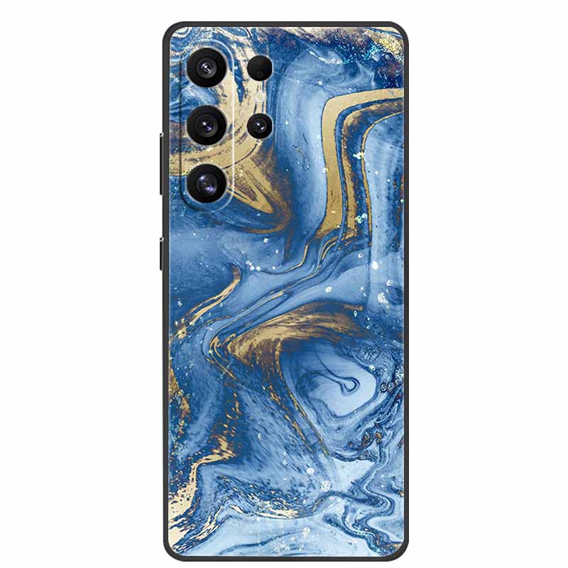 Phone Case For Samsung Galaxy S26 Ultra Colorful Painted Soft Silicone Bumper for Samsung S26 Ultra Case Marble Shockproof Cover