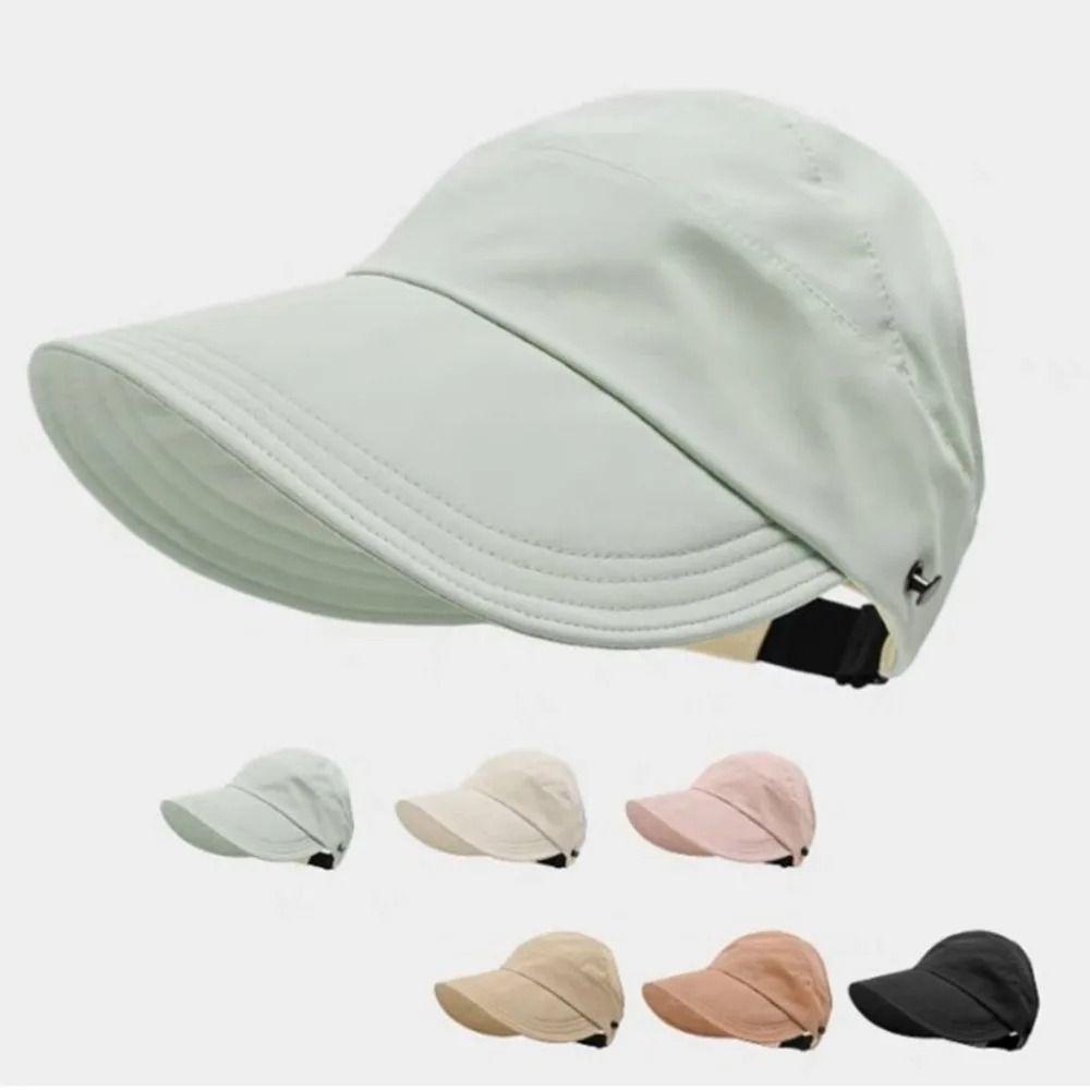Sombrero de Playa Transpirable para Exterior, Color Sólido, Gorra de Protección Solar, Sombrero de Sol Casual de Ala Ancha, Camping