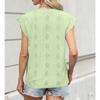 Spring Summer Round Neck Loose Short Sleeved T-shirt Jacquard Top Vest for Women Shirt