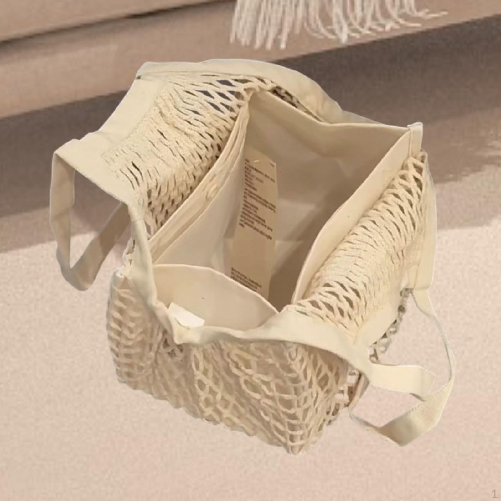 

Woven Tote Bag Beach for Women Vacation Outdoor Birthday Style B