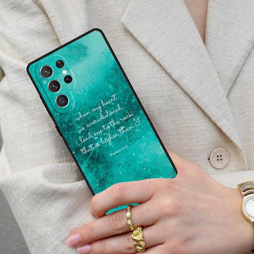 Christian Psalms Cell Phone Case for Samsung Galaxy S26 Ultra S25 S24 S23 S22 S21 S20 Note10 Cover