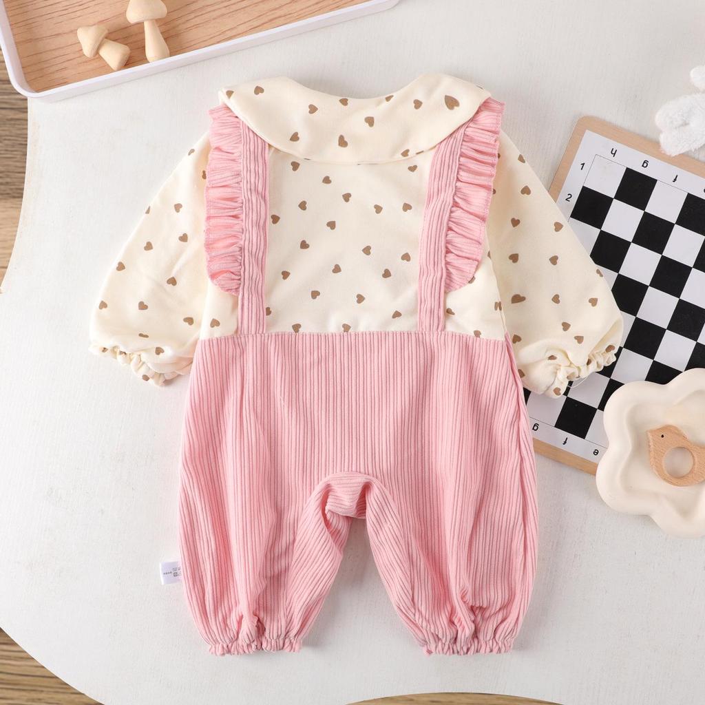 Infant Long Sleeve Two-Piece Look Romper - Spring/Autumn