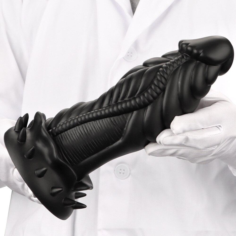 Silicone Soft Anal Dilator Shaped Anal Plug Dildo Adult Sex Toy Realistic Dick Fisting Strap On Cock Dragon Penis BDSM