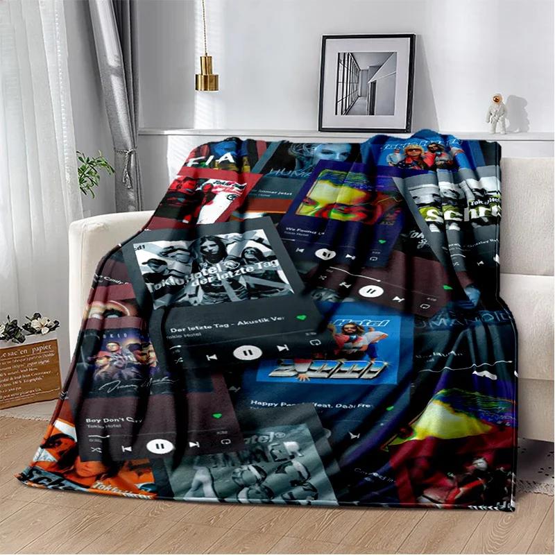 Bill Tom Kaulitz Tokio Hotel Rock Band 2025 New Style Blanket,Soft Throw Blanket for Home Bedroom Bed Sofa Cover Kids Gift Cover