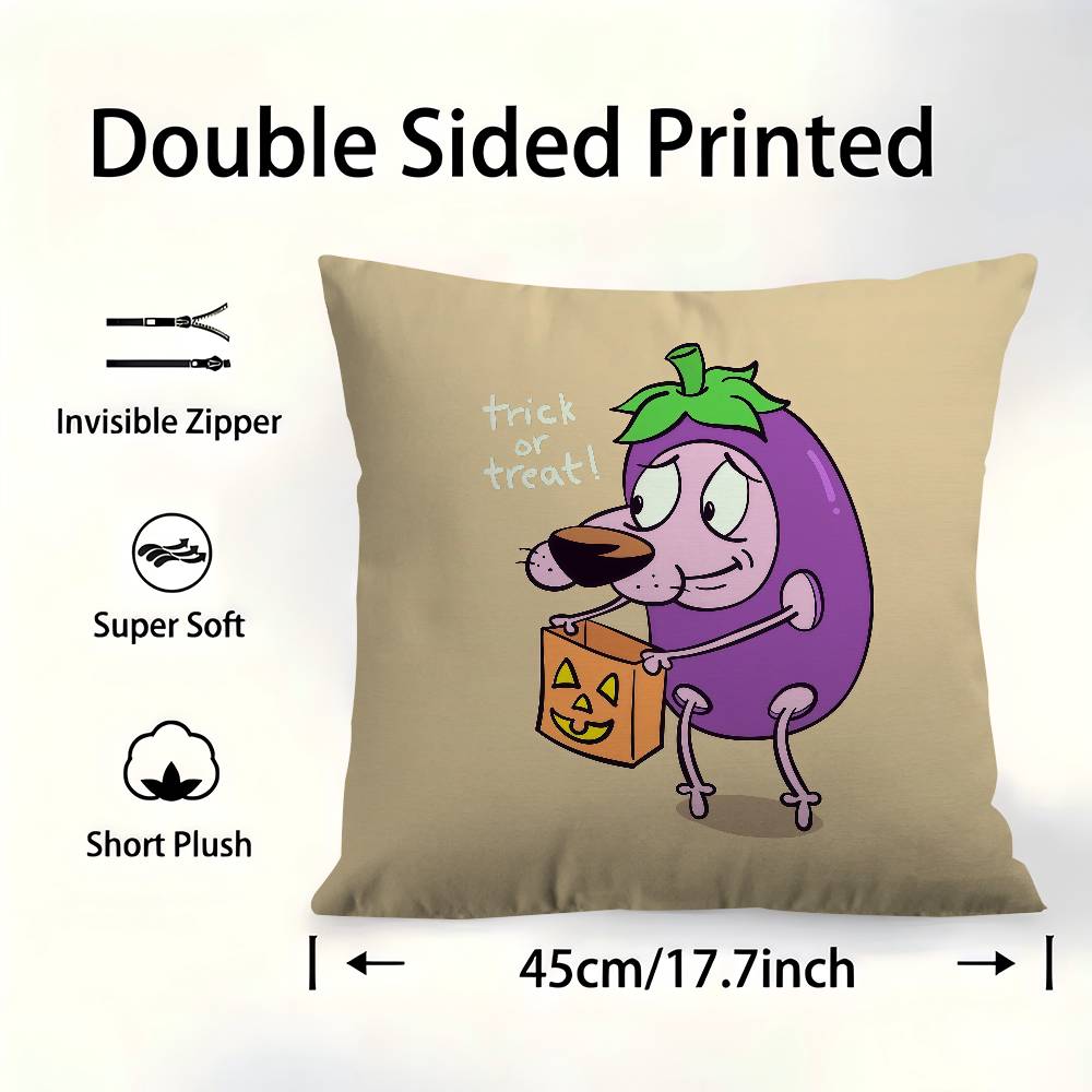 

Courage The Cowardly Dog Pillow Cover For Bedroom Room And Living Room Sofa Decorative Cushion Cover 30X30cm