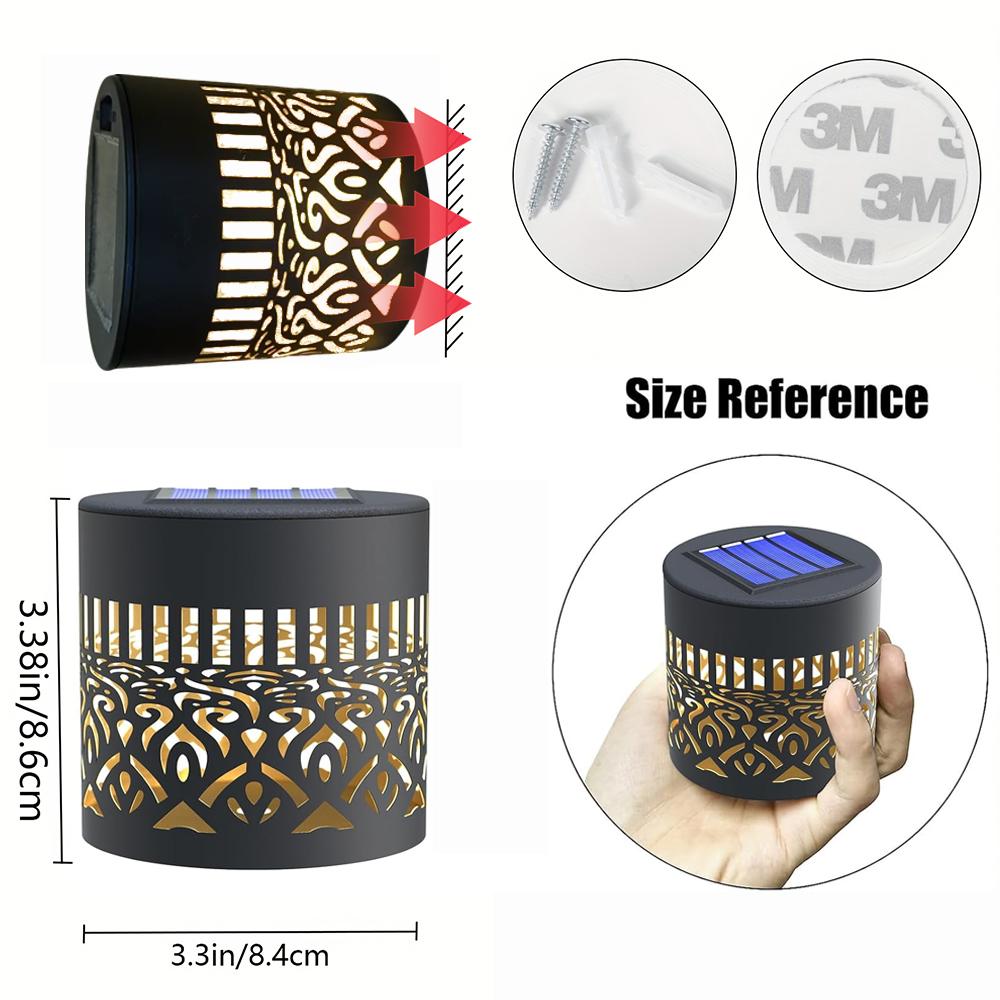 Outdoor Garden Solar Light Iron Art Hanging Light Hollow LED Landscape Light Garden Decoration Projection Light Waterproof