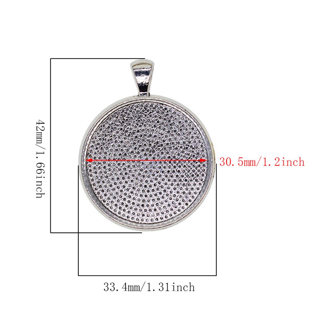 30 Cabochon Base In Acciaio Inox 30 Mm Per Portachiavi E Gioielli Fai Da Te