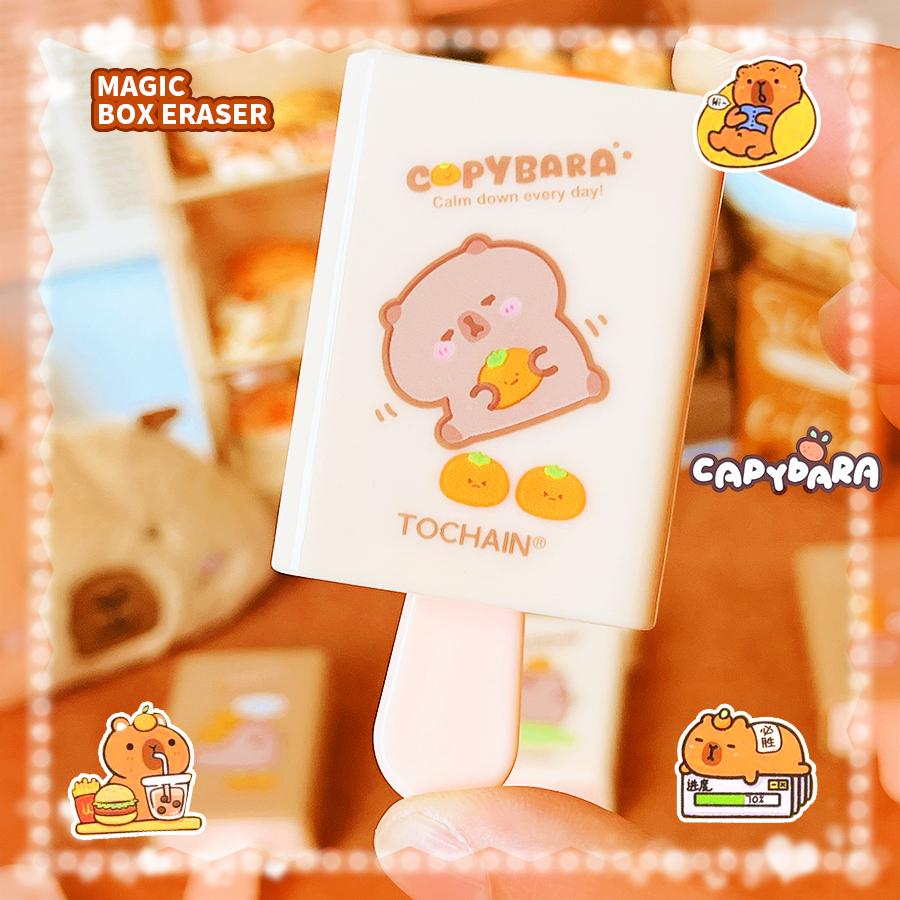 Aesthetic stationery back to school supplies Kawaii Stationery items capybara Erasers rubber school stationery accessories