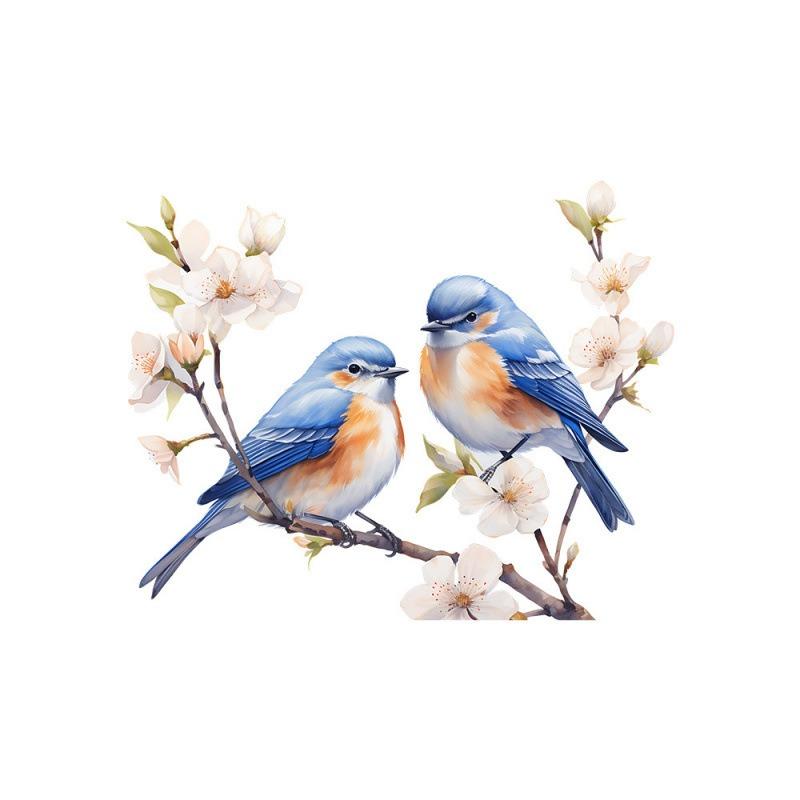 Bunte Äste, Vögel, Schlafzimmer, Wohnzimmer, Schalteraufkleber, Heimdekoration, Verschönerungswandaufkleber