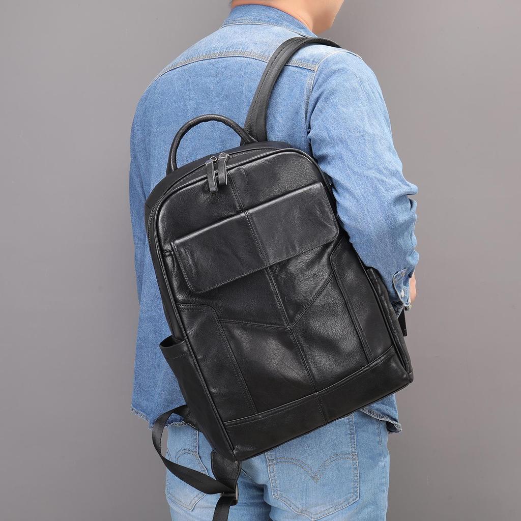 "Marant 2022 Men's Genuine Leather Business Backpack - Trendy Outdoor Cowhide Laptop Bag"