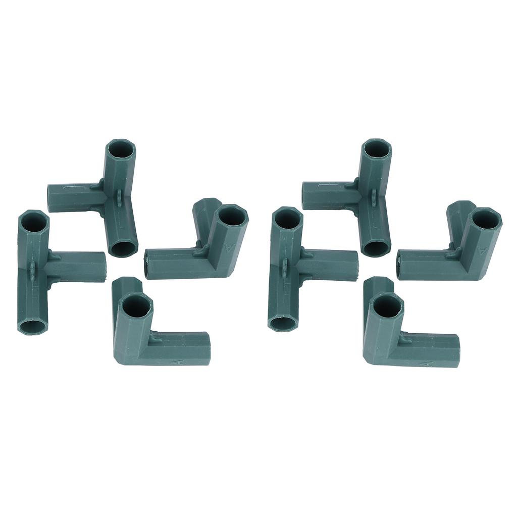 8Pcs 3-Way Plant Support Connectors Plastic Garden Climbing Stake Joint Greenhouse Accessory