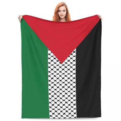 Decken mit palästinensischer Keffiyeh-Flagge, Dekor, palästinensische Hatta Kufiya, multifunktionale, ultraweiche Überwurfdecken für Zuhause, Auto, Tagesdecke