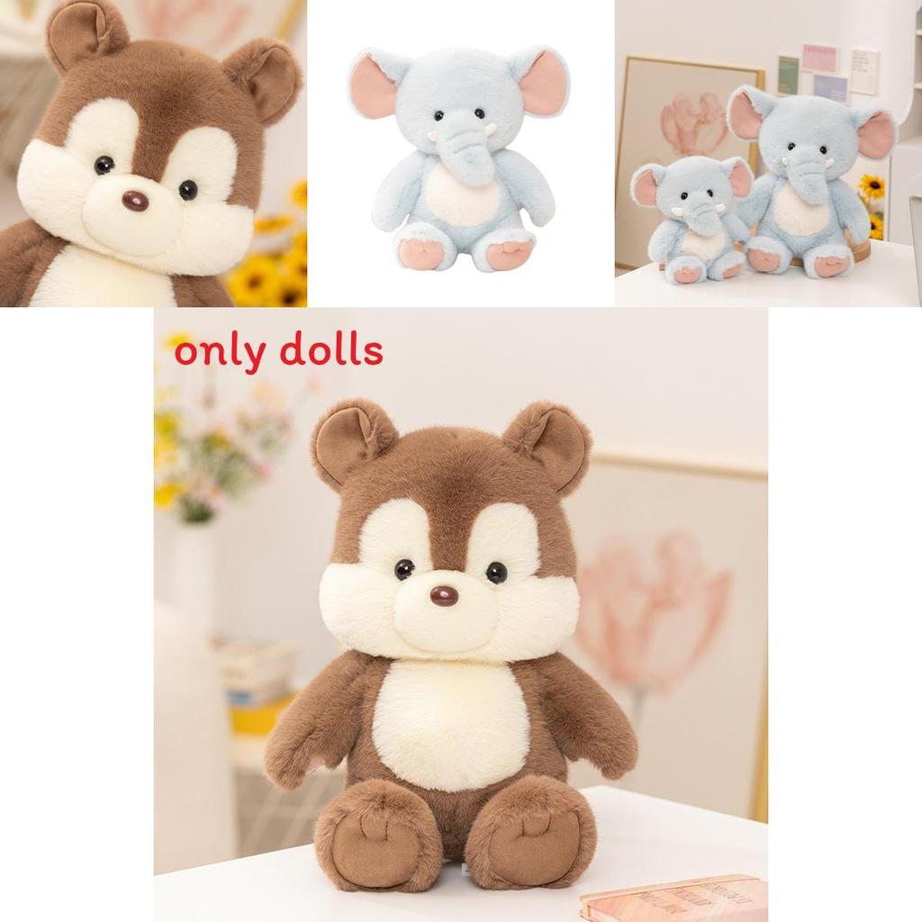 Cartoon Squirrel And Elephant Plush Toy With Squirrel And Elephant Cartoon Characters For Kids Birthday Gift