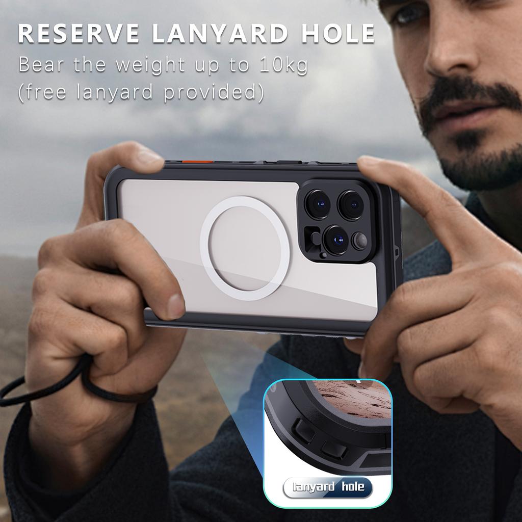 IP68 Waterproof Magnetic Case For iPhone 17 16e 16 15 13 Pro Max , 16 15  Plus Phone Cases Dustproof Protection 360 Full Cover