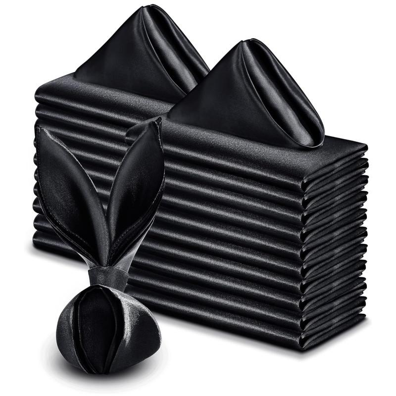 36 Pcs Satin Napkins Soft Dinner Napkins Square Table Napkins 30x30cm for Restaurant Weddings Party Dinner Decoration
