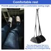 2PCS Adjustable Footrest Hammock Portable Travel Suspended Storage Bag Travel Long Flight Bus Train Office Leg Rest Hammock