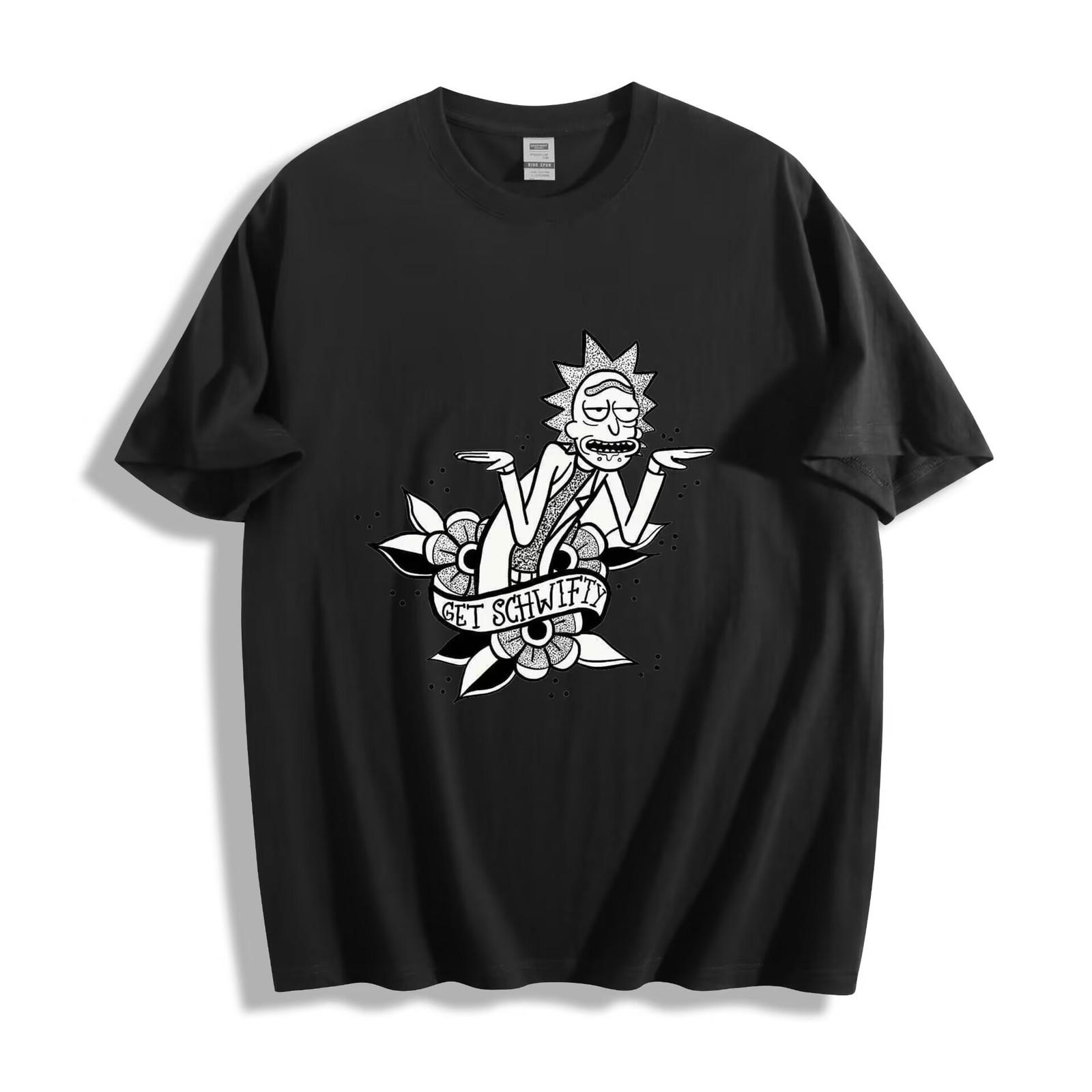 Rick and Morty Silhouette Red Sun T-Shirt - Iconic Duo Design Unisex Tee 2XL