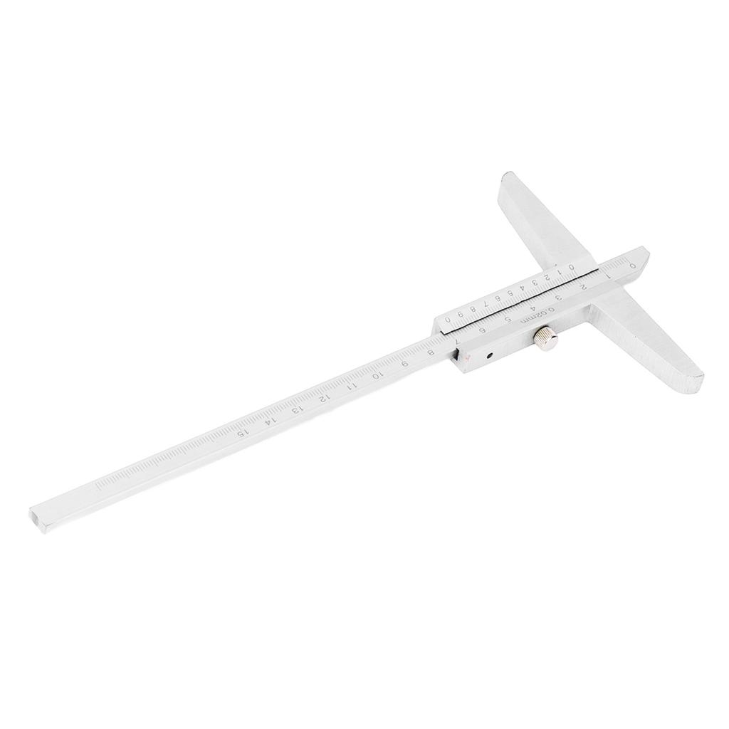 Tiefenmessschieber, Messwerkzeug aus Kohlenstoffstahl für die Metallverarbeitung, 0,02 mm Genauigkeit, 0150 mm