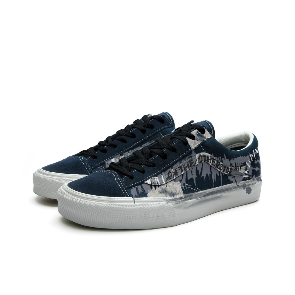 Vans Style 36 Abrasion Resistant Low top Skateboard Shoes Unisex Blue Gray VN0A3DZ3RFL(Team613-)