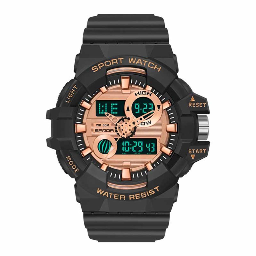Men's Waterproof Luminous Running Alarm Clock Watch