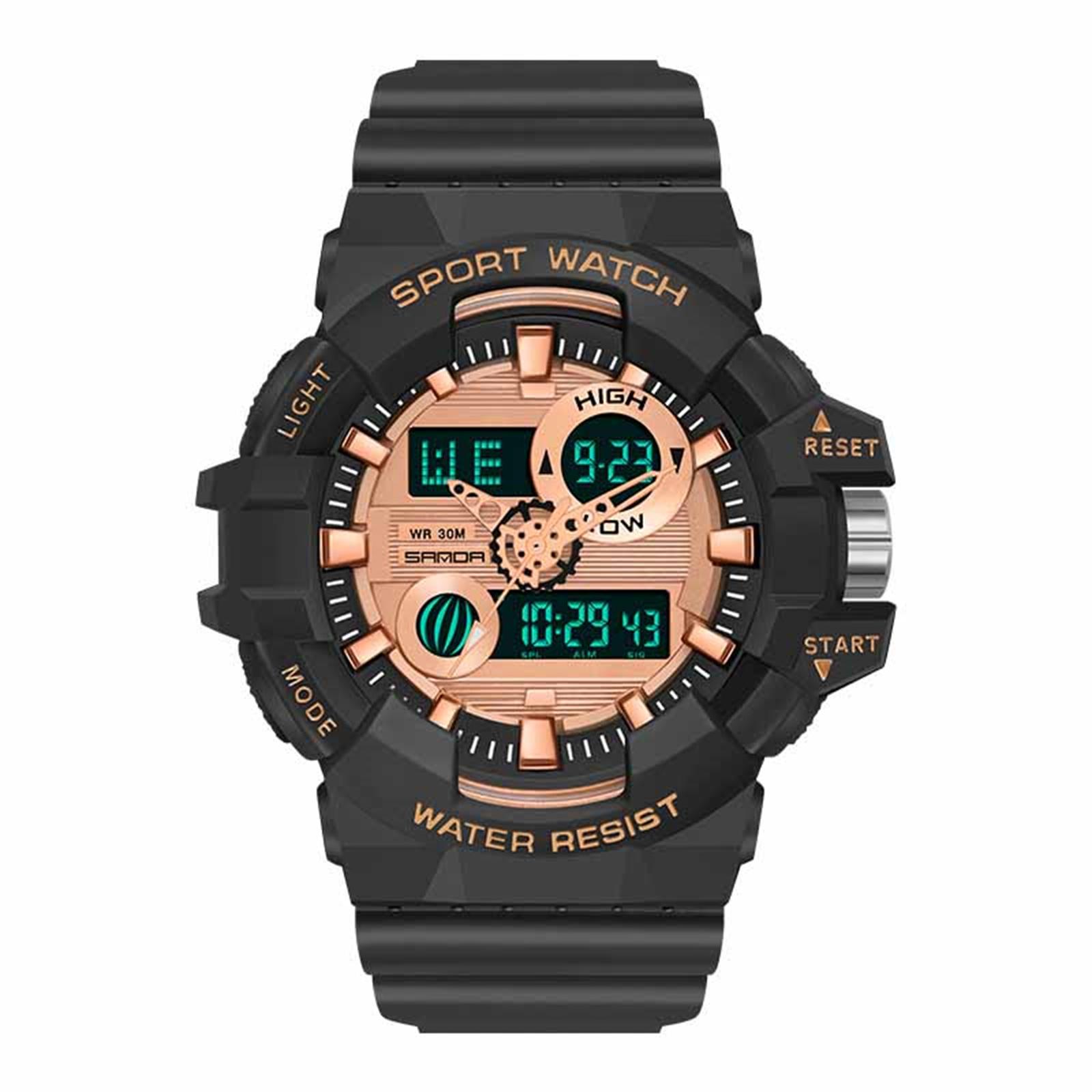 

Мужские водонепроницаемые светящиеся наручные часы-будильник для бега One Size