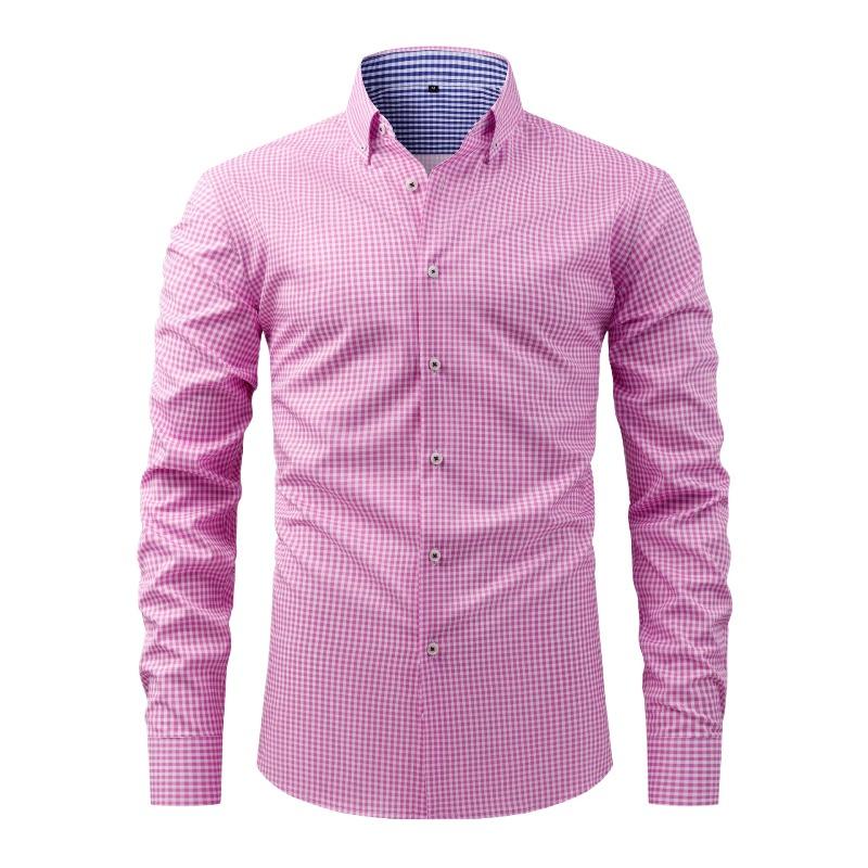 Chemise Habillée Anti-froissage Année Après Année pour Homme Coupe Régulière Manches Longues Chemise Résistante aux Froissures