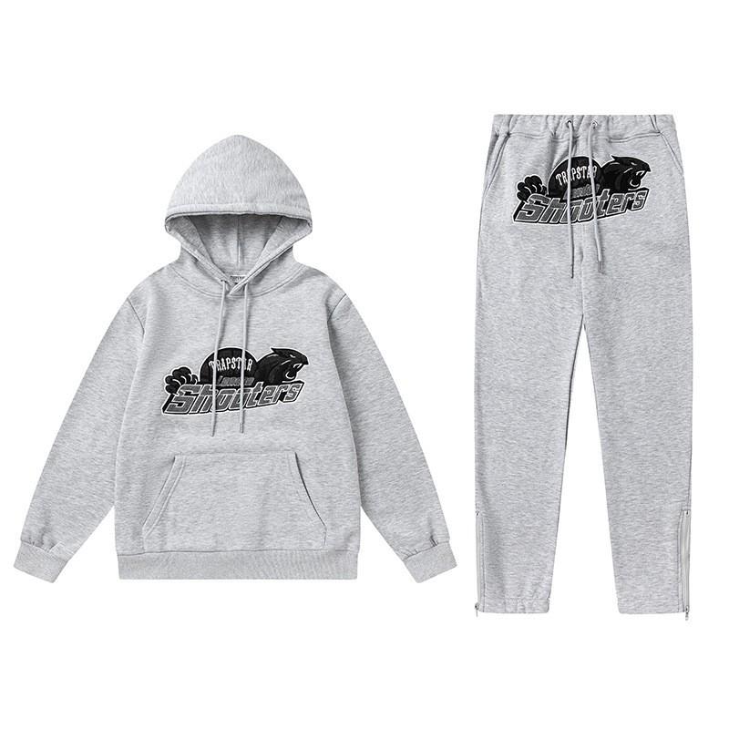 Streetwear Hooded Sweatshirt Set Loose Fit Embroidery Winter Casual Top Youth