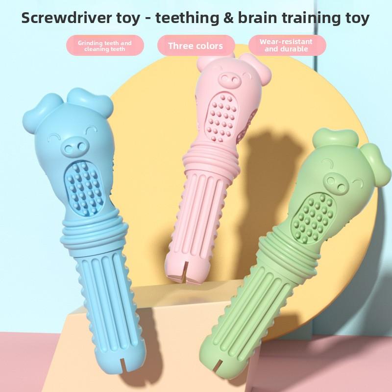 Pet Toys, Dog Toys, Screwdrivers, TPR Teeth Grinding and Biting Resistant Toy Set