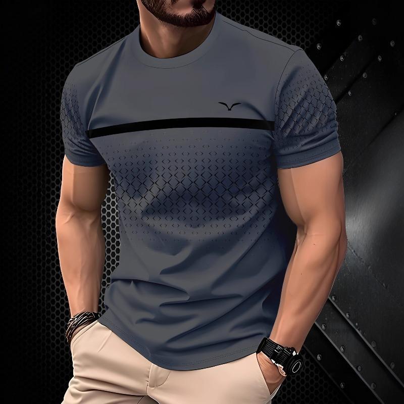 Herren 3D-Druck T-Shirt Outdoor Tennis Badminton Atmungsaktiv Schnelltrocknend Sportoberteil Kurzarm Rundhals Pullover Lässiges Oberteil