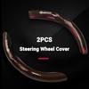 New Carbon Fiber Car Steering Wheel Cover Motorsports Style For Toyota Hilux Yaris Ractis Corolla Camry CHR Auris Tacoma Cruiser QY8