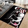 Clown Mask Pattern Rug Design. Non-slip Rug Suitable for Living Room and Bedroom Sofas."