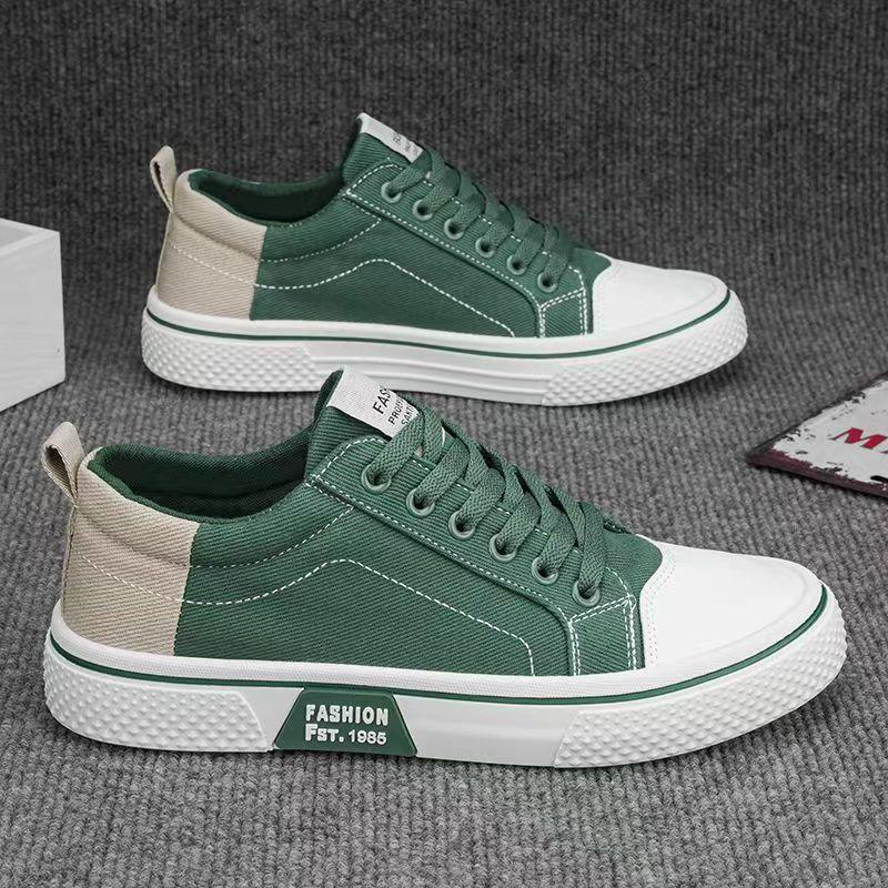 Men's Breathable Fabric Casual Canvas Shoes,Low Top Lace Up Outdoor Sneakers,Fashion Slip On Shoes.