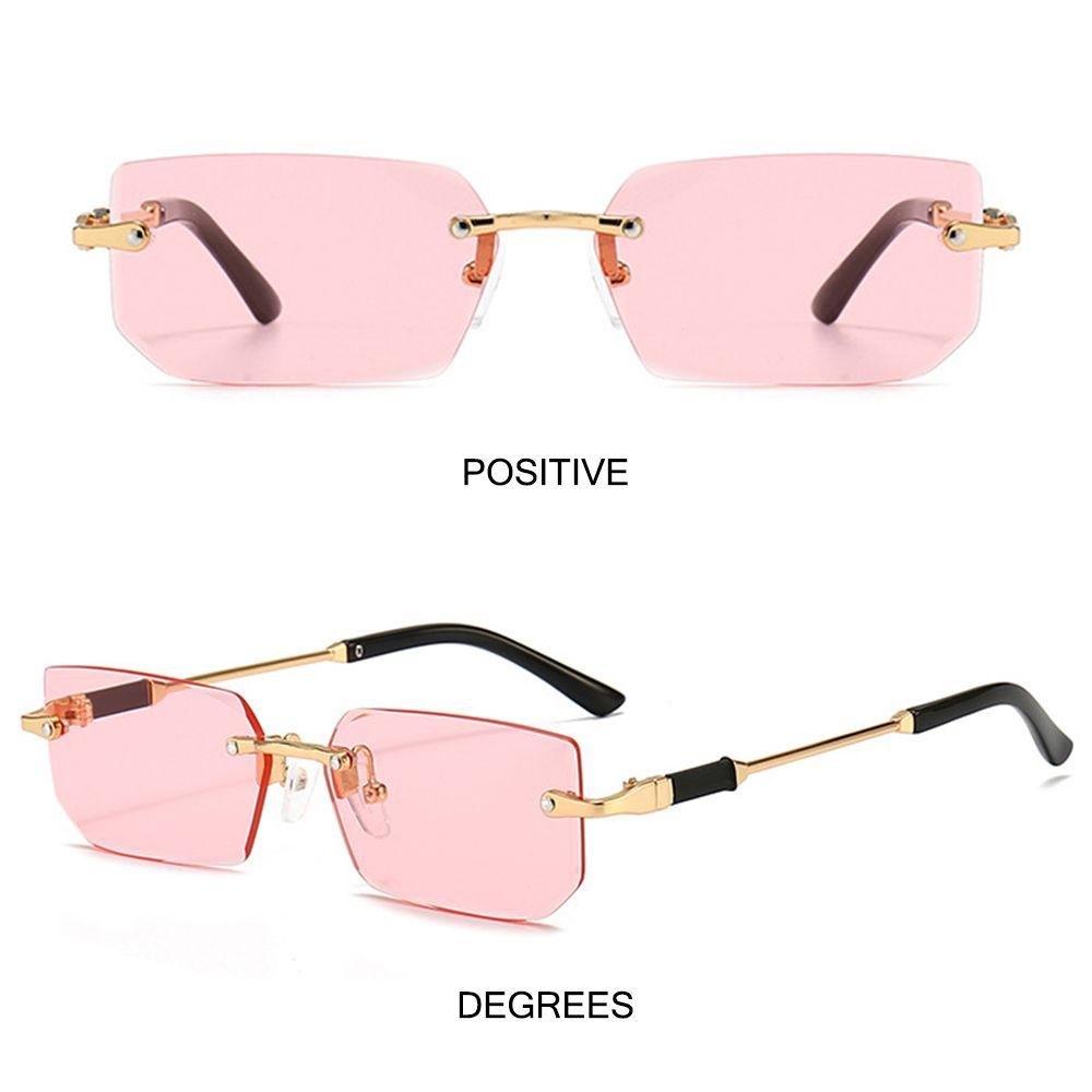 Trendy R imless Rectangle Sunglasses for Women Men Fashion Frameless Sun Glasses Y2K Shades Vintage Summer Travel UV400 Eyewear