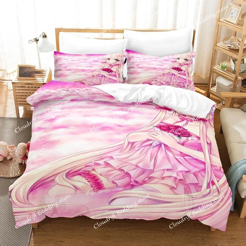 3D Printing Kawaii Anime Chobits Chi Bedding Set Boys Girls Twin Queen Size Duvet Cover Pillowcase Bed Kids Adult Home Textile