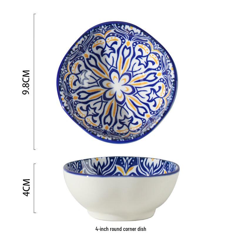Moroccan Style Ceramic Snack & Sauce Dishes (5-Pack)