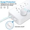 12-in-1   Protector Power Strip Extension Cord Flat Plug Power Strip with   Cord 8 Outlets and 3 USB & 1   Port 1700J Wall Mount Desk P