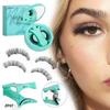 New Magnetic False Eyelashes Set: Colored, Glue-Free, One-Piece Design with Integrated Box.