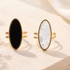 Women's Retro Stainless Steel Geometric Ring Set - Versatile, High-End Design Jewelry