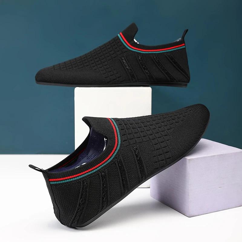 Fashion Outdoor Men Shoes Slip On Men'S Casual Shoes Summer High Quality Mesh Sneakers Lightweight Breathable Male Walking Shoe