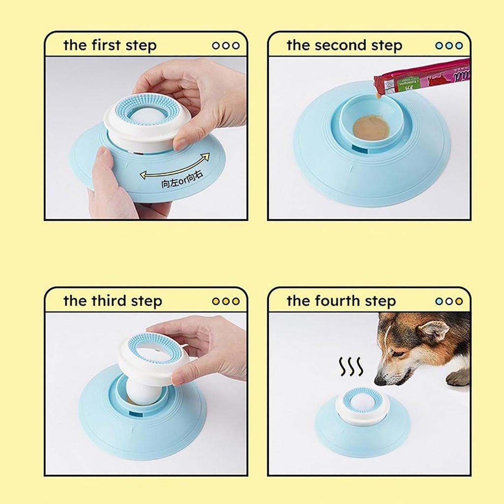 2-in-1 Hundelecknapf & Langsamfresser Flüssigfutter Leckmatte für Hunde & Katzen Interaktives Beschäftigungsspielzeug zur Angstlinderung Langeweile