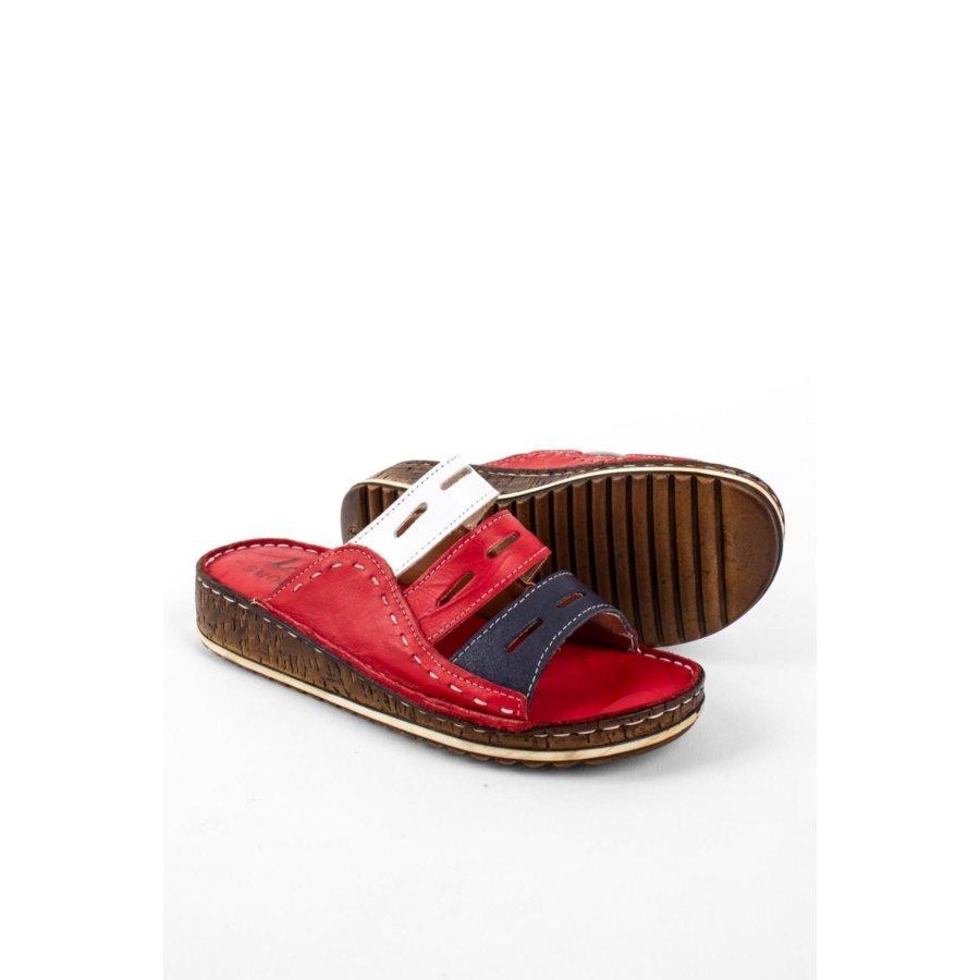 Pantoufles d'été décontractées en cuir pour femmes