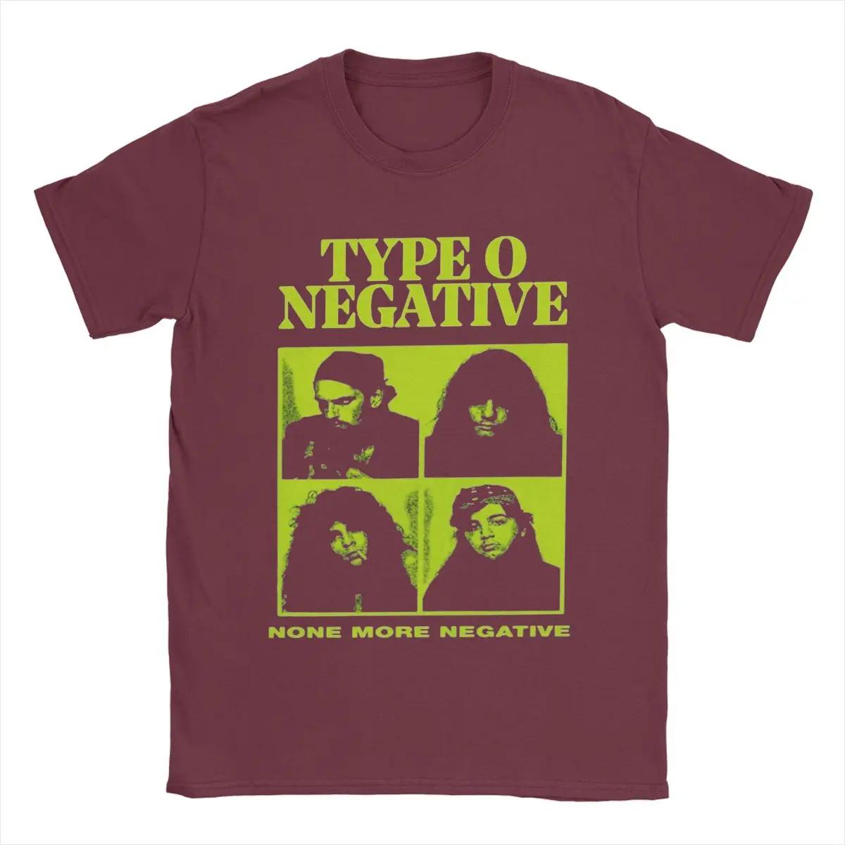 

Type O Negative T Shirt Men 100% Cotton Vintage T-Shirt Round Collar Tees Short Sleeve Clothing XXXL бордовий
