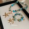 Shell Conch Starfish Pearl Necklace Set Seaside Holiday Temperament Clavicle Chain Fashion Versatile Necklace Wholesale