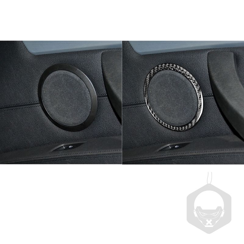 Real Carbon Fiber Car Accessories Door Speaker Ring Cover Soft Sticker For BMW Z4 E89 2009 2010 2011 2012 2013 2014 2015 2016