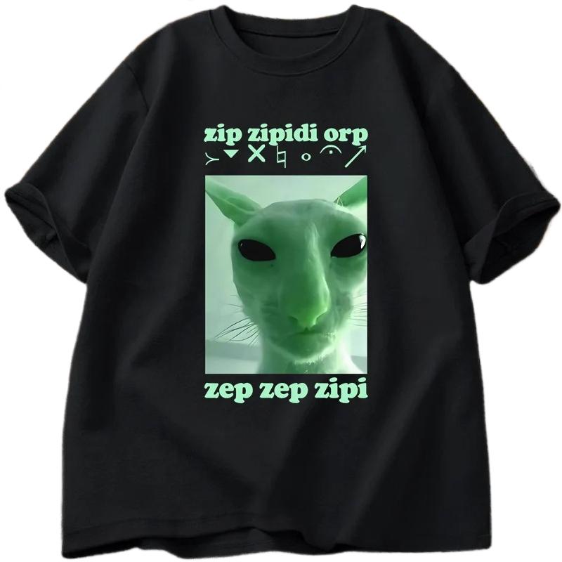 Alien Cat zip zipidi orp zep zep zipi T-shirt S
